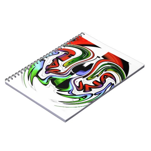 Abstracte profielillustratie afdrukken notitieboek (Linkerzijde)