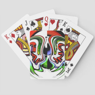Abstracte profielillustratie afdrukken pokerkaarten