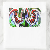 Abstracte profielillustratie afdrukken rechthoekige sticker (Tas)