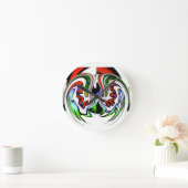 Abstracte profielillustratie afdrukken ronde klok (Huis)