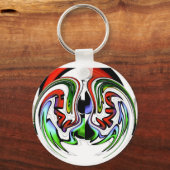 Abstracte profielillustratie afdrukken sleutelhanger (Voorkant)