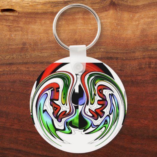 Abstracte profielillustratie afdrukken sleutelhanger (Voorkant)