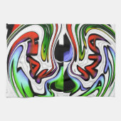 Abstracte profielillustratie afdrukken theedoek (Horizontaal)