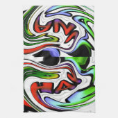 Abstracte profielillustratie afdrukken theedoek (Verticaal)