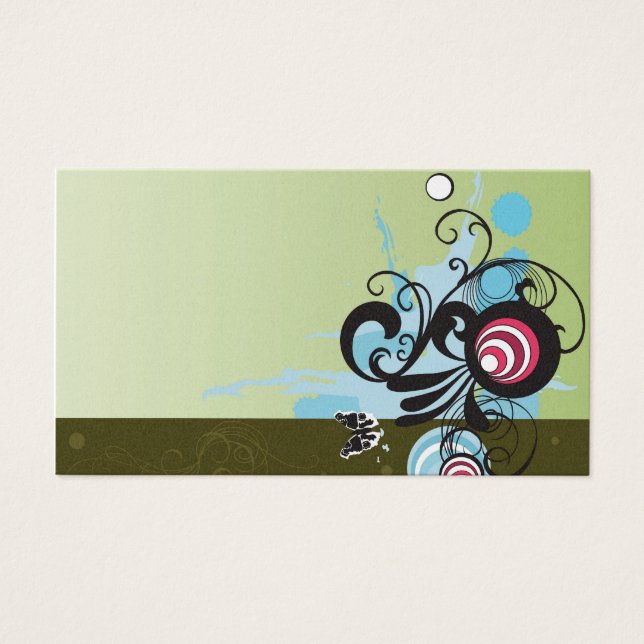 Abstracte profielkaart visitekaartjes (Voorkant)