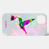 Abstracte Psychedelic Colorful Hummingbird Case-Mate iPhone Case (Achterkant (horizontaal))