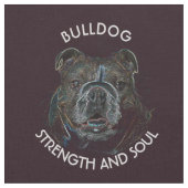 Abstracte Psychedelic Dark Bulldog Tekening Stof (Close Up)