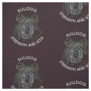 Abstracte Psychedelic Dark Bulldog Tekening Stof