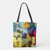 abstracte psychedelic grunge background grafisch s tote bag (Achterkant)