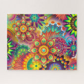 Abstracte Psychedelic Mandalas Starbursts Legpuzzel (Horizontaal)
