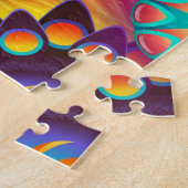 Abstracte Psychedelic Mandalas Starbursts Legpuzzel (Zijkant)