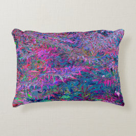 Abstracte Psychedelic Rainbow-kleuren Foliage Gard Accent Kussen