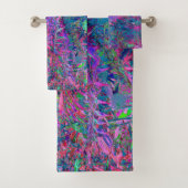 Abstracte Psychedelic Rainbow-kleuren Foliage Gard Bad Handdoek (Insitu)