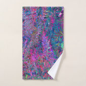 Abstracte Psychedelic Rainbow-kleuren Foliage Gard Bad Handdoek (Handdoek)