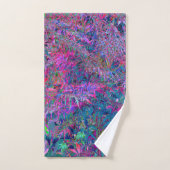 Abstracte Psychedelic Rainbow-kleuren Foliage Gard Bad Handdoek (Handdoek)