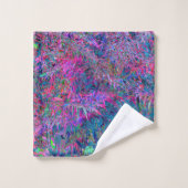 Abstracte Psychedelic Rainbow-kleuren Foliage Gard Bad Handdoek (Wasdoekje)