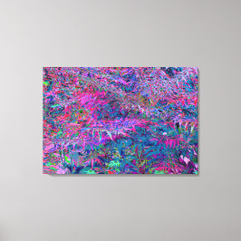 Abstracte Psychedelic Rainbow-kleuren Foliage Gard Canvas Afdruk