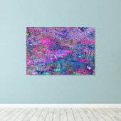 Abstracte Psychedelic Rainbow-kleuren Foliage Gard Canvas Afdruk (Insitu (Houten vloer))
