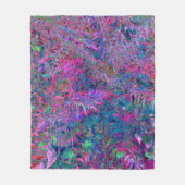 Abstracte Psychedelic Rainbow-kleuren Foliage Gard Fleece Deken (Voorkant)
