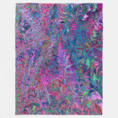 Abstracte Psychedelic Rainbow-kleuren Foliage Gard Fleece Deken (Voorkant)