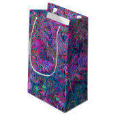 Abstracte Psychedelic Rainbow-kleuren Foliage Gard Klein Cadeauzakje (Achterkant Gekanteld)