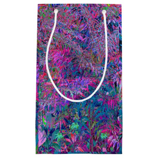Abstracte Psychedelic Rainbow-kleuren Foliage Gard Klein Cadeauzakje (Voorkant)