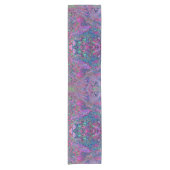 Abstracte Psychedelic Rainbow-kleuren Foliage Gard Korte Tafelloper (Voorkant)