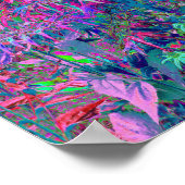 Abstracte Psychedelic Rainbow-kleuren Foliage Gard Poster (Hoek)