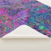 Abstracte Psychedelic Rainbow-kleuren Foliage Gard Sherpa Deken (3/4)