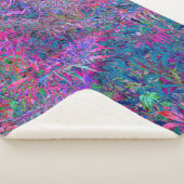 Abstracte Psychedelic Rainbow-kleuren Foliage Gard Sherpa Deken (3/4)