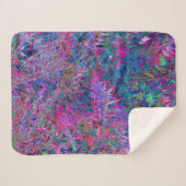 Abstracte Psychedelic Rainbow-kleuren Foliage Gard Sherpa Deken (Voorkant (horizontaal))