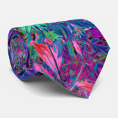 Abstracte Psychedelic Rainbow-kleuren Foliage Gard Stropdas (Opgerold)