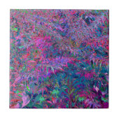 Abstracte Psychedelic Rainbow-kleuren Foliage Gard Tegeltje (Voorkant)