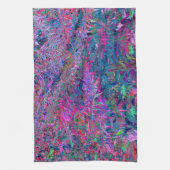 Abstracte Psychedelic Rainbow-kleuren Foliage Gard Theedoek (Verticaal)