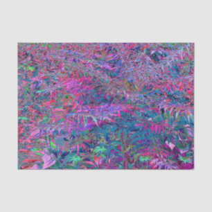 Abstracte Psychedelic Rainbow-kleuren Foliage Gard Tissuepapier