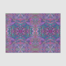 Abstracte Psychedelic Rainbow-kleuren Foliage Gard Tissuepapier