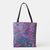 Abstracte Psychedelic Rainbow-kleuren Foliage Gard Tote Bag (Achterkant)