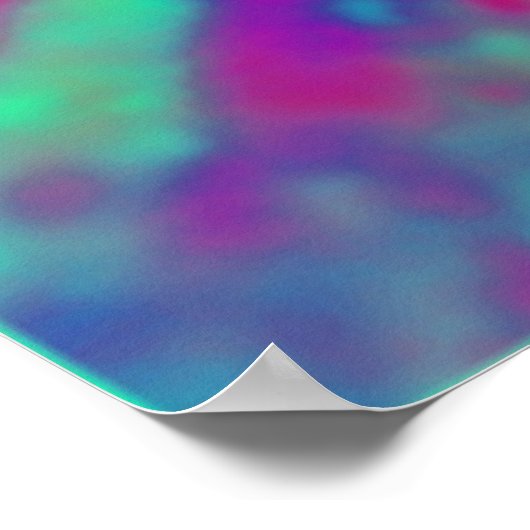 Abstracte Psychedelic Stropdas-Dye Peace Sign Fine Poster (Hoek)