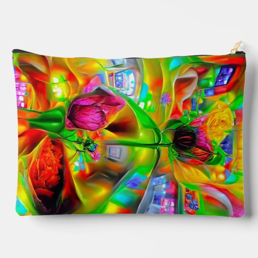 Abstracte psychedelische bloemen etui (Achterkant)