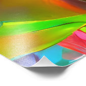 Abstracte psychedelische bloemen foto afdruk (Hoek)