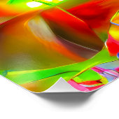 Abstracte psychedelische bloemen perfect poster (Hoek)