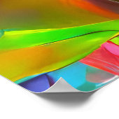 Abstracte psychedelische bloemen poster (Hoek)