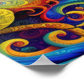 Abstracte Psychedelische Creature Art Poster (Hoek)