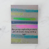 Abstracte psychedelische felle kleuren verjaardag kaart (Binnen)