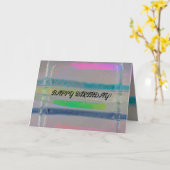 Abstracte psychedelische felle kleuren verjaardag kaart (Gele Bloem)