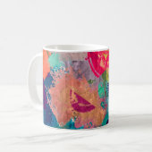 abstracte psychedelische fractale achtergrond van koffiemok (Voorkant links)