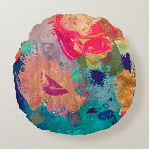 abstracte psychedelische fractale achtergrond van rond kussen