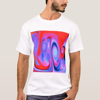 Abstracte psychedelische kleurrijke neonrook t-shirt