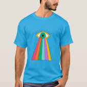 Abstracte Psychedelische ogen met regenboog T-shirt (Voorkant)