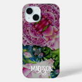 Abstracte psychedelische roze bloemen Case-Mate iPhone case (Achterkant)